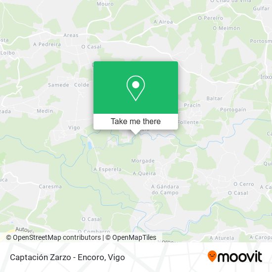 Captación Zarzo - Encoro map