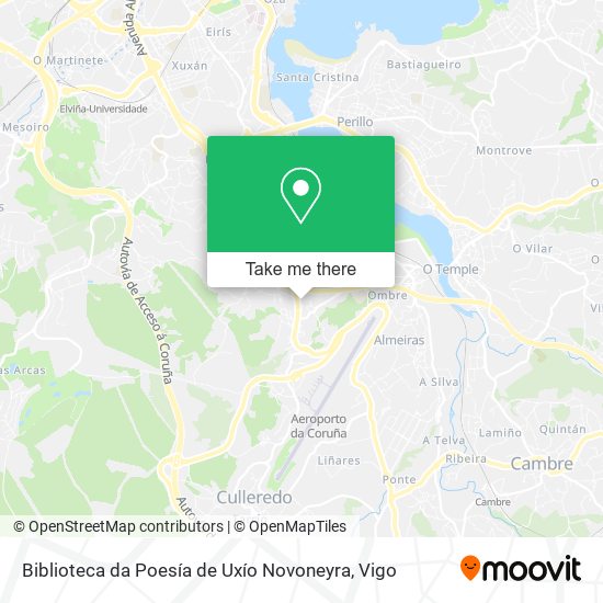 mapa Biblioteca da Poesía de Uxío Novoneyra