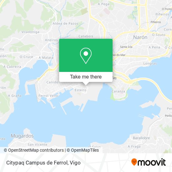 mapa Citypaq Campus de Ferrol