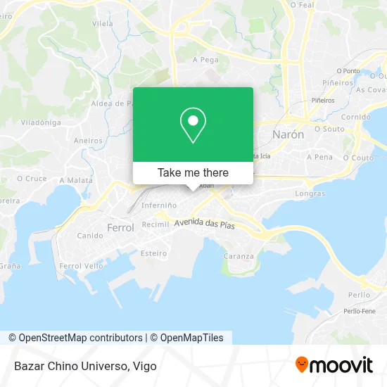 Bazar Chino Universo map