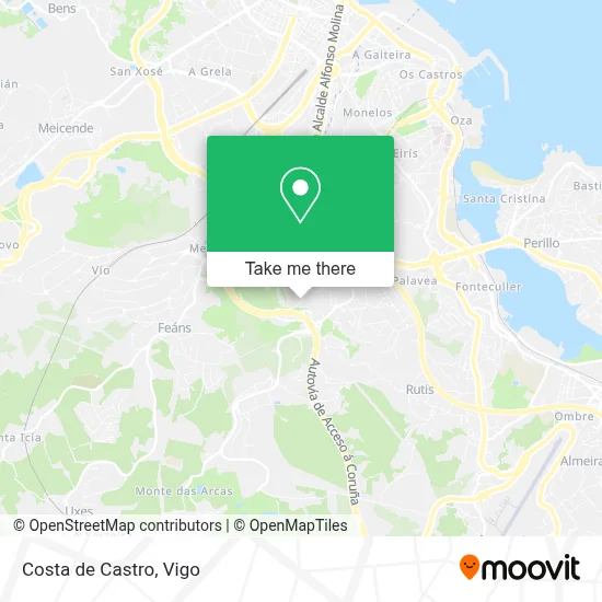 Costa de Castro map