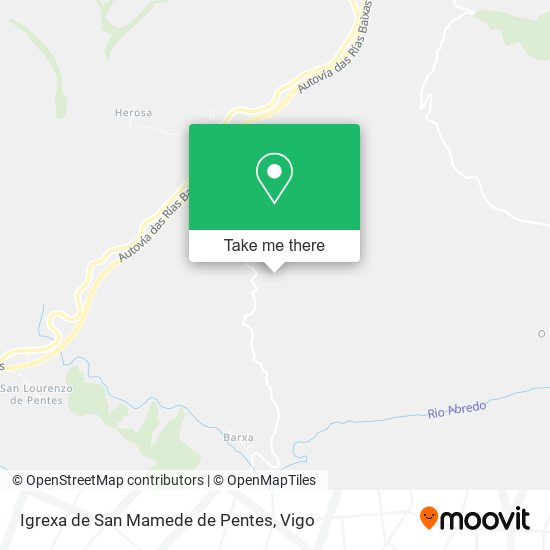 Igrexa de San Mamede de Pentes map