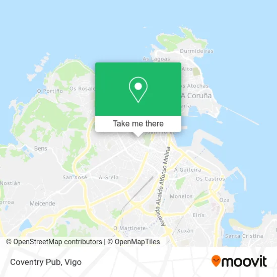 Coventry Pub map