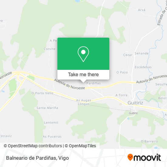 Balneario de Pardiñas map