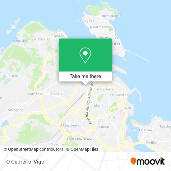 mapa O Cebreiro