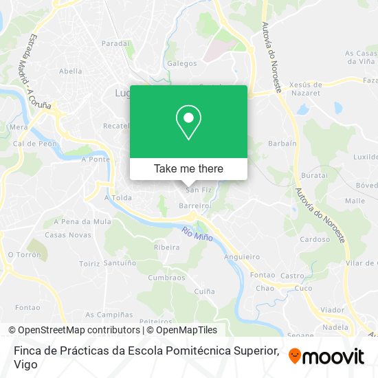 mapa Finca de Prácticas da Escola Pomitécnica Superior