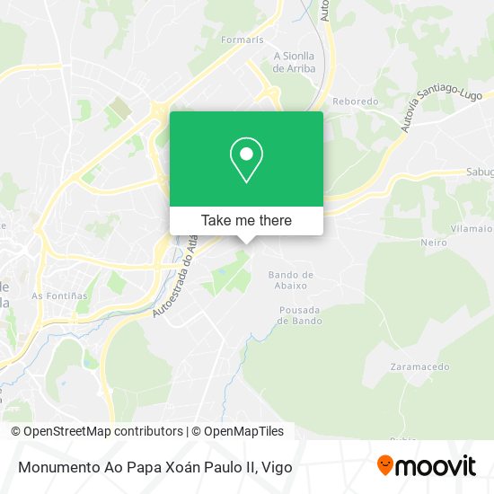 Monumento Ao Papa Xoán Paulo II map