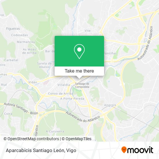 Aparcabicis Santiago León map