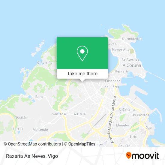 mapa Raxaría As Neves