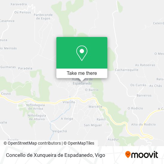 Concello de Xunqueira de Espadanedo map