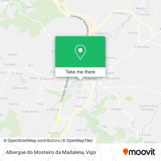 Albergue do Mosteiro da Madalena map