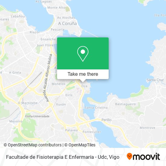 Facultade de Fisioterapia E Enfermaría - Udc map