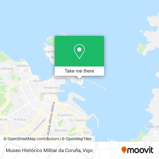 mapa Museo Histórico Militar da Coruña