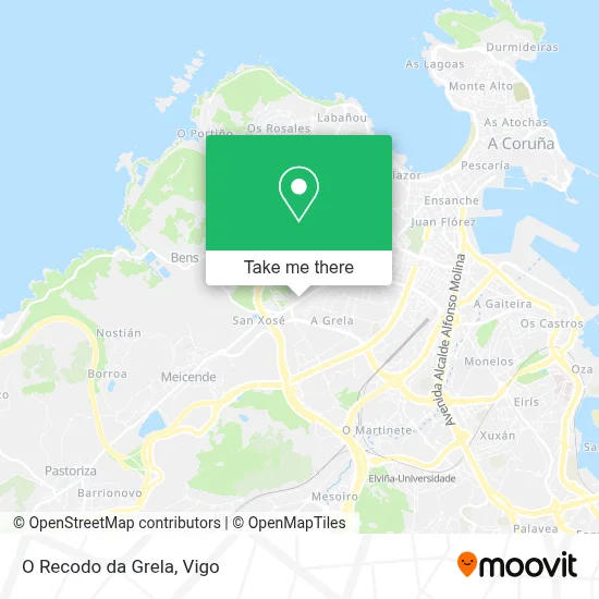 O Recodo da Grela map