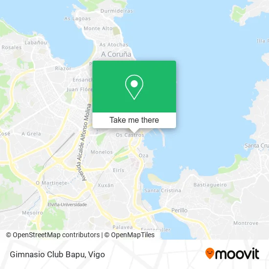 Gimnasio Club Bapu map