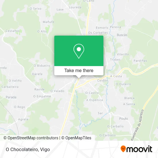 mapa O Chocolateiro