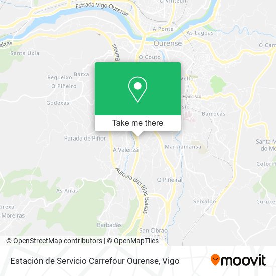 Estación de Servicio Carrefour Ourense map