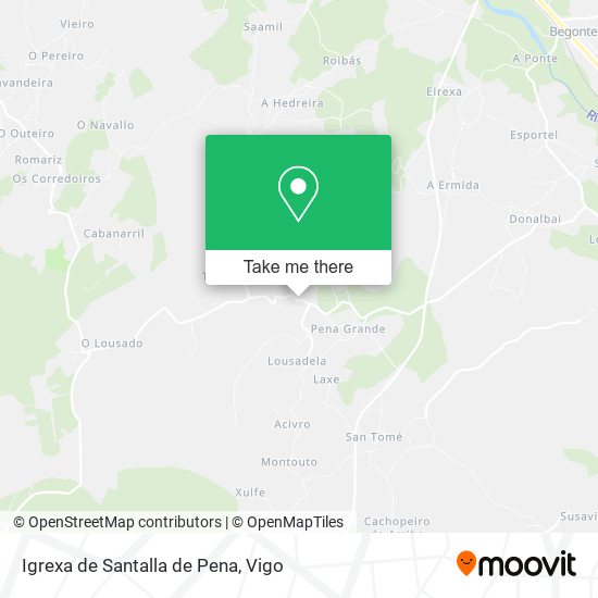 Igrexa de Santalla de Pena map