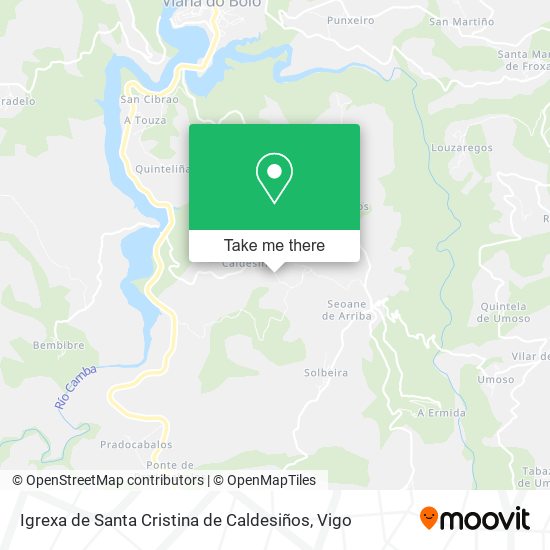 Igrexa de Santa Cristina de Caldesiños map
