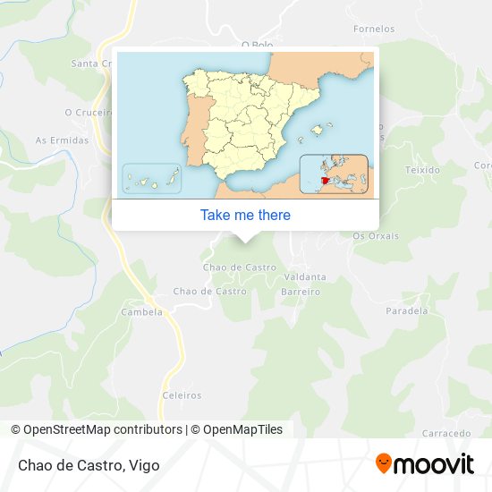 mapa Chao de Castro