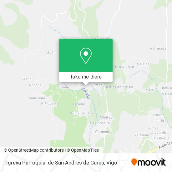 Igrexa Parroquial de San Andrés de Curés map