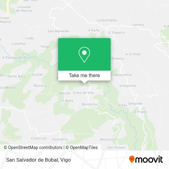 San Salvador de Búbal map