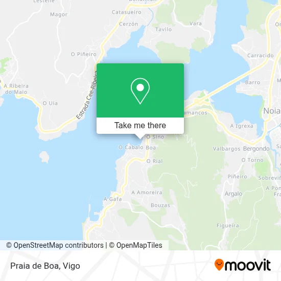 Praia de Boa map
