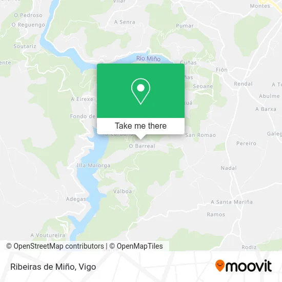 Ribeiras de Miño map