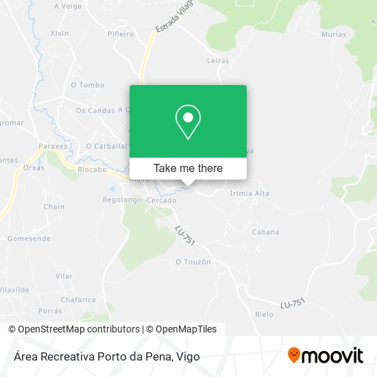 Área Recreativa Porto da Pena map