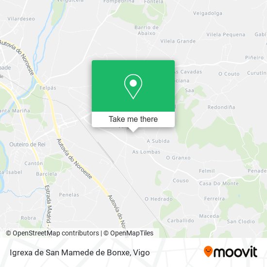 mapa Igrexa de San Mamede de Bonxe