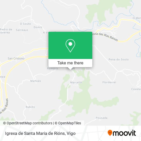 Igrexa de Santa María de Rións map