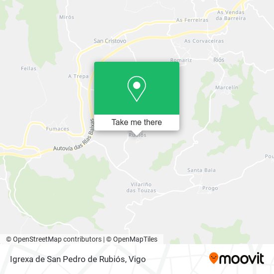 Igrexa de San Pedro de Rubiós map