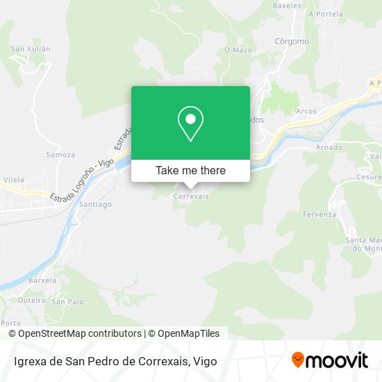 Igrexa de San Pedro de Correxais map