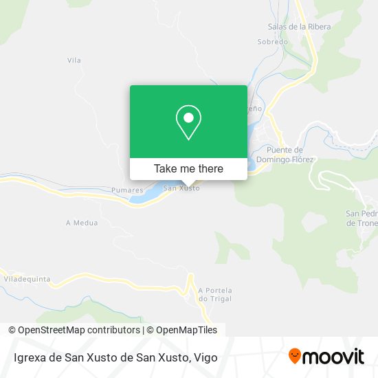 Igrexa de San Xusto de San Xusto map