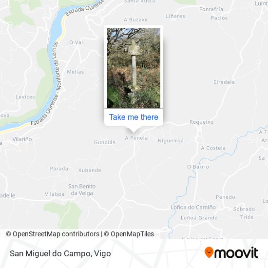 San Miguel do Campo map