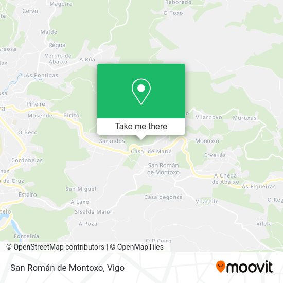 San Román de Montoxo map