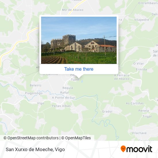 San Xurxo de Moeche map