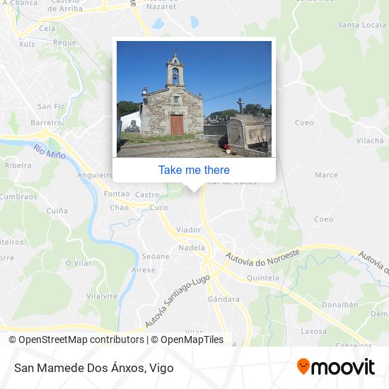 San Mamede Dos Ánxos map