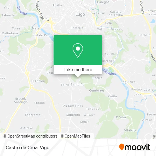 Castro da Croa map