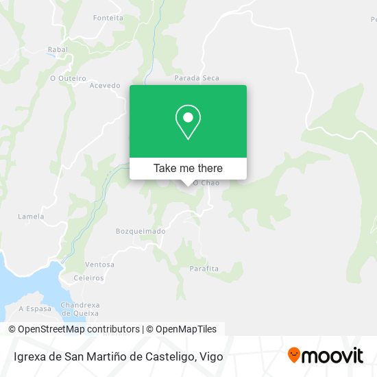 Igrexa de San Martiño de Casteligo map