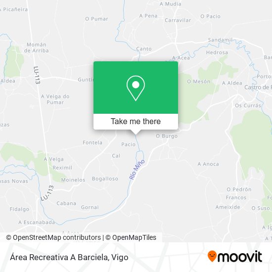 Área Recreativa A Barciela map