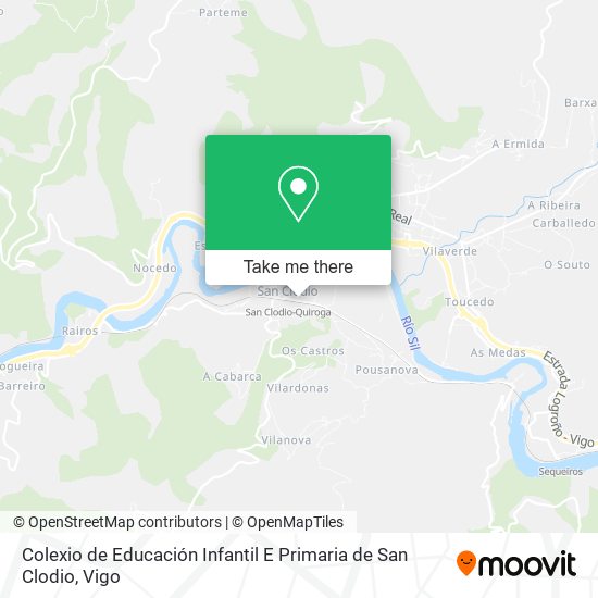 mapa Colexio de Educación Infantil E Primaria de San Clodio