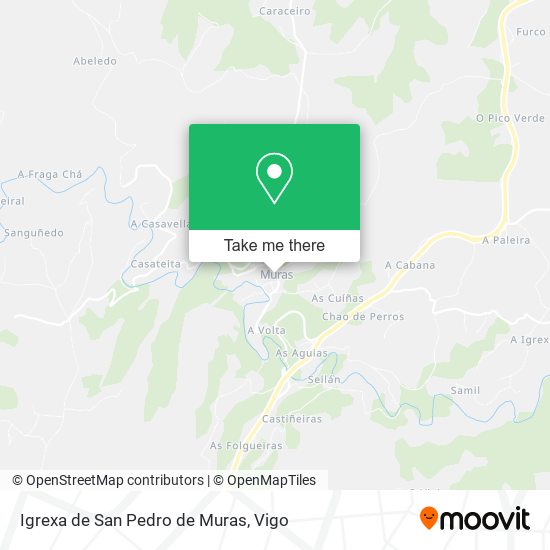 mapa Igrexa de San Pedro de Muras