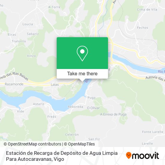 Estación de Recarga de Depósito de Agua Limpia Para Autocaravanas map