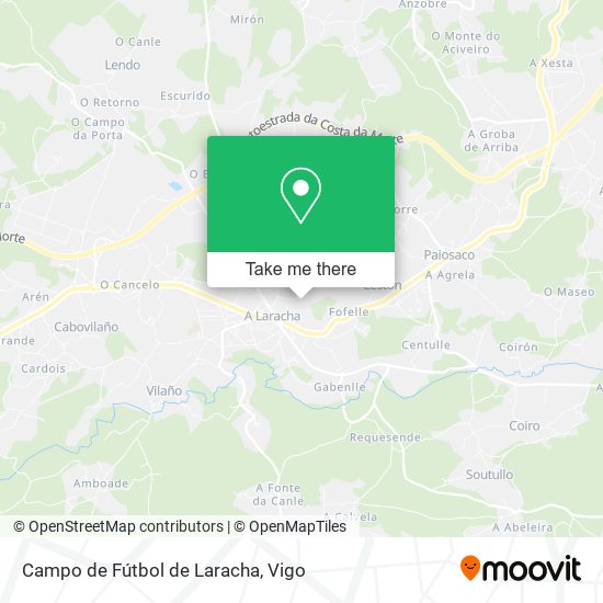 Campo de Fútbol de Laracha map