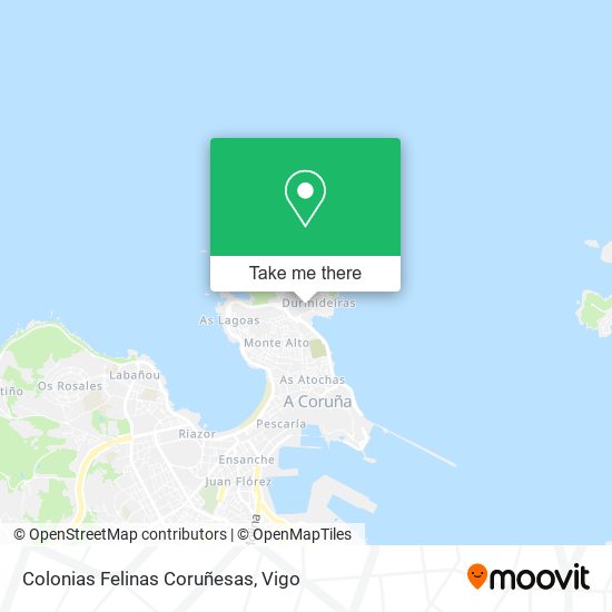 Colonias Felinas Coruñesas map