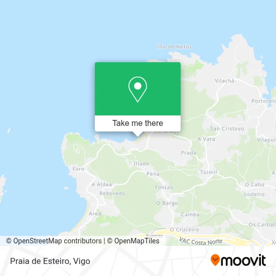 Praia de Esteiro map