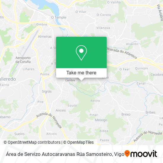 Área de Servizo Autocaravanas Rúa Samosteiro map