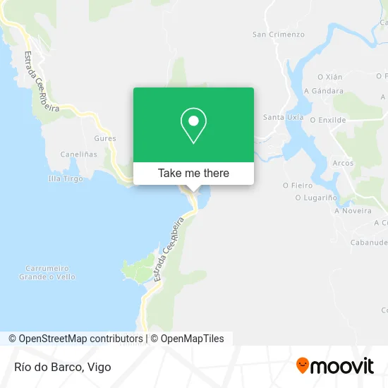 mapa Río do Barco