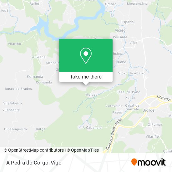 A Pedra do Corgo map